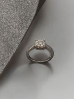 ANELLO ORO 18 KT 0.19 DIAMANTI, OTTIME CONDIZIONI 3.5 GR