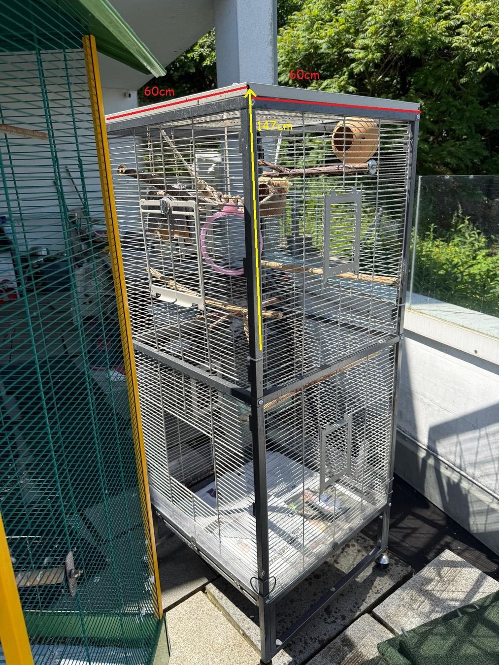 Gabbie, trasporto & Sicurezza: Vogelkäfig  147 x 60 x 60 – Usato da Horgen venduto da pinod1