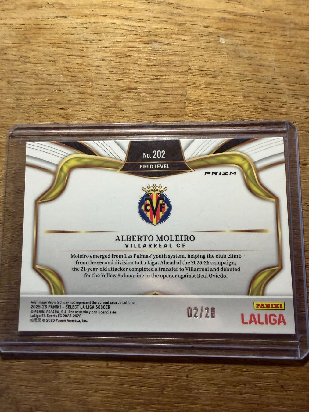 Panini Carte collezionabili: Alberto Moleiro 2025-26 Panini Select  green paralle /28 – Nuovo (secondo la descrizione) da Goldach venduto da pipinio 1