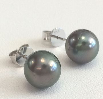 Ohrringe & -stecker: Tahiti-Perlohrstecker, grau, statt 780,- – Neu und originalverpackt aus Zürich von juwelier-damken 2