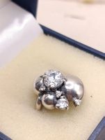 Vintage 925er Silber Ring Zirkonia 80er Meisterpunze USSR