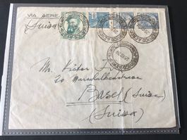 Luftpost Brief 1939 von Pernambuco Brasilien nach Basel