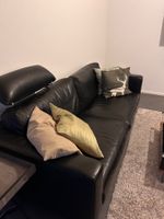 Designer Ledersofa Schwarz von Schubiger Möbel
