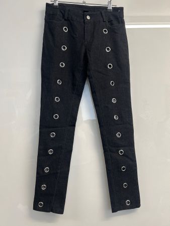 Coole Trendige Eyelet Jeans Leggins Style Gr S/M NEU