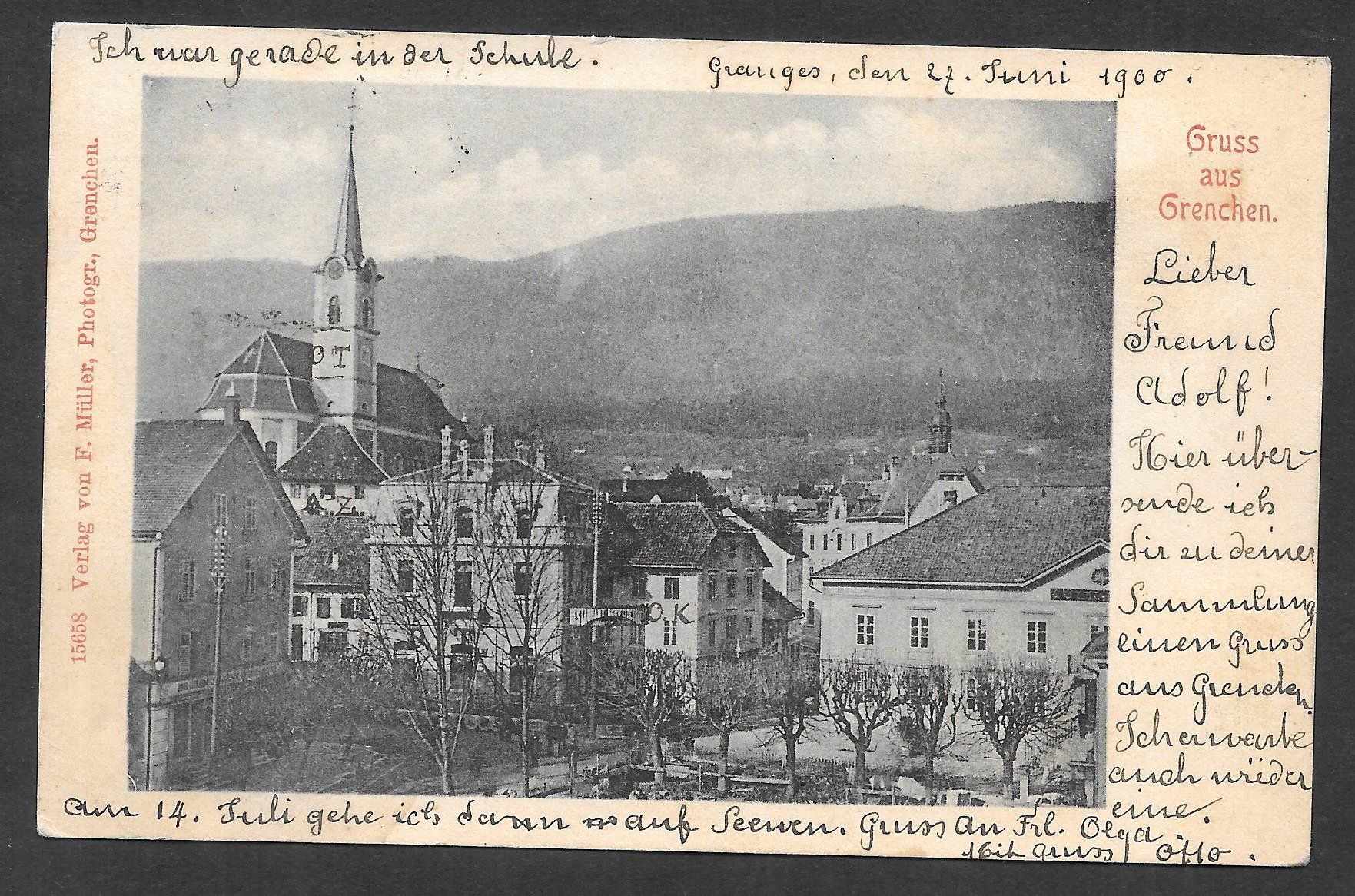 Cartoline postali: Grenchen Teilansicht – Usato da Olten venduto da clotaldi