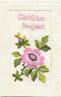Seidenkarte Blume Glückliches Neujahr