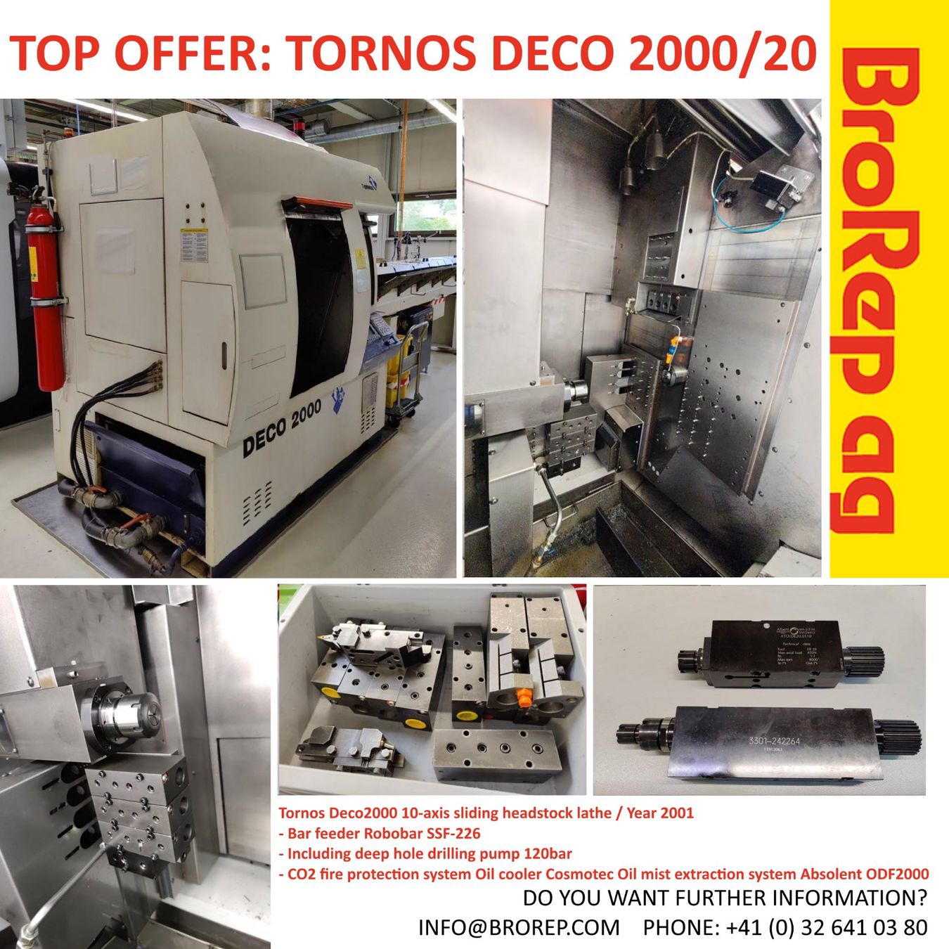 Tutte le macchine: Tornos Deco 2000/20 – Usato da Selzach venduto da Pbidu