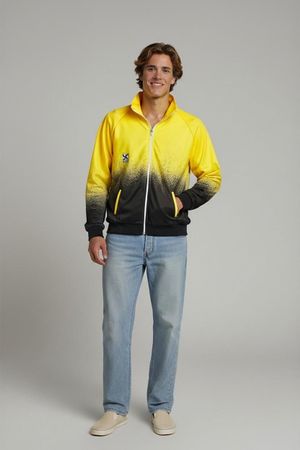 SC Dornach Sportjacke - Gelb-Schwarz Farbverlauf Windbreaker
