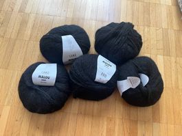 Lang Yarns Malou Light Baby Alpaca Schwarz 5 Stück