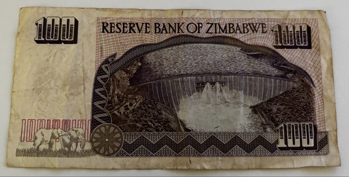 Banconote: Zimbabwe 100 Dollars 1995 – Usato da Algetshausen venduto da Carrhard 1