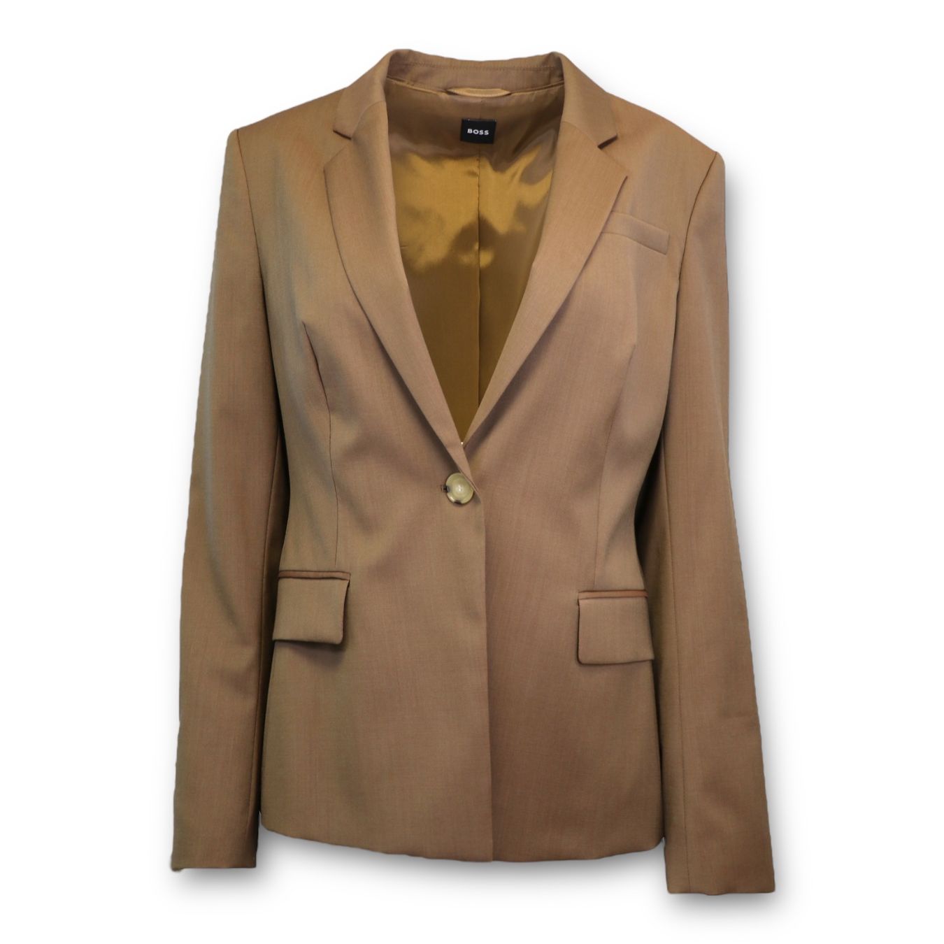 Hugo Boss Jacken: Boss Blazer Wolle khaki Gr. 38 – Gebraucht aus Binningen von Designerlabels