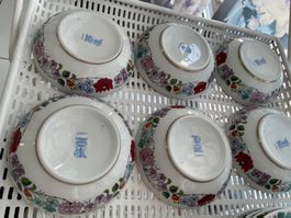 6 Dessertschalen Kalocsa Ungarn, Handbemalt, Top Zustand