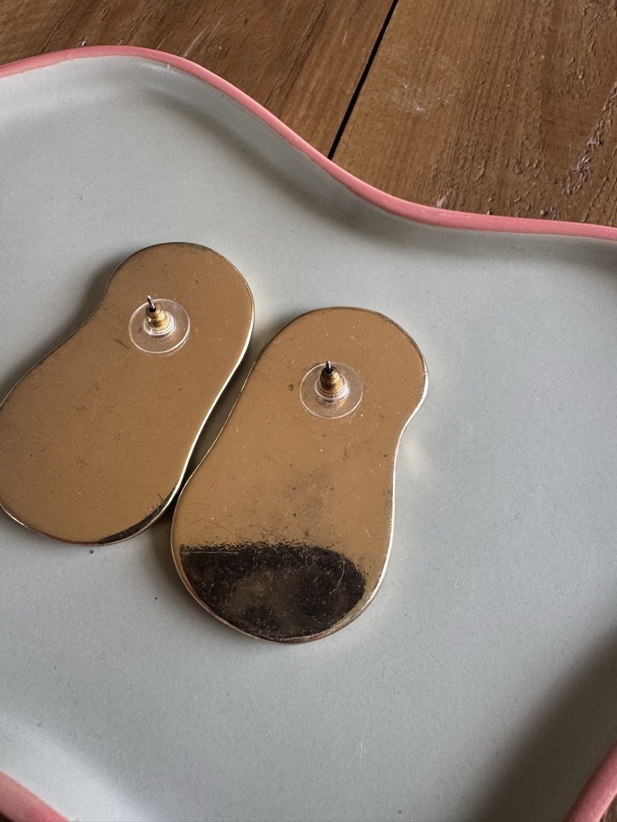 Boucles d'oreille: Ohrstecker goldfarben bordeaux  – D'occasion à Männedorf par roc_fts9 2