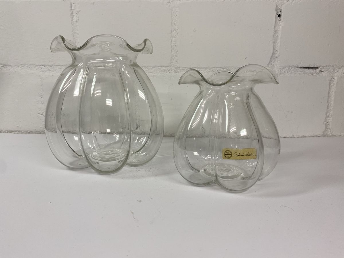 Glasi Hergiswil Vase & Récipients: 2 Hergiswiler Glasvasen – D'occasion à sursee par trilli-tralli