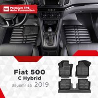 5D Premium Auto Fussmatten für Fiat 500 C Hybrid ab 2019