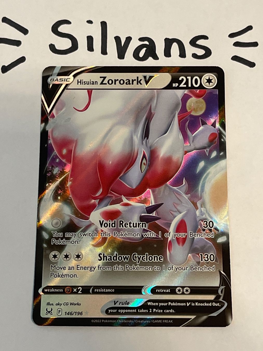 Pokémon Carte collezionabili: Zoroark V 146/196 Lost Origin Verlorener Ursprung Englisch – Nuovo (secondo la descrizione) da Wil SG venduto da Silvans