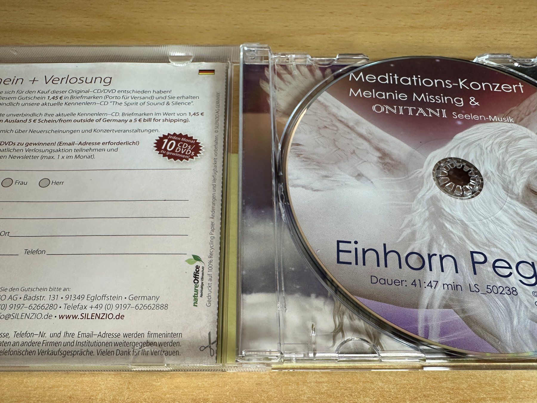 CD: L2 Einhorn Pegasus - Missing, Melanie - Silenzio – Usato da Rikon im Tösstal venduto da Alpenmutz 2