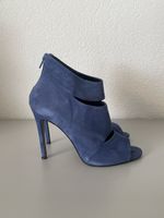 Talons aiguilles FB en daim bleu, taille 38, élégants!