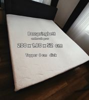 Boxspringbett anthrazit grau 200 x 180 cm inklusive Topper