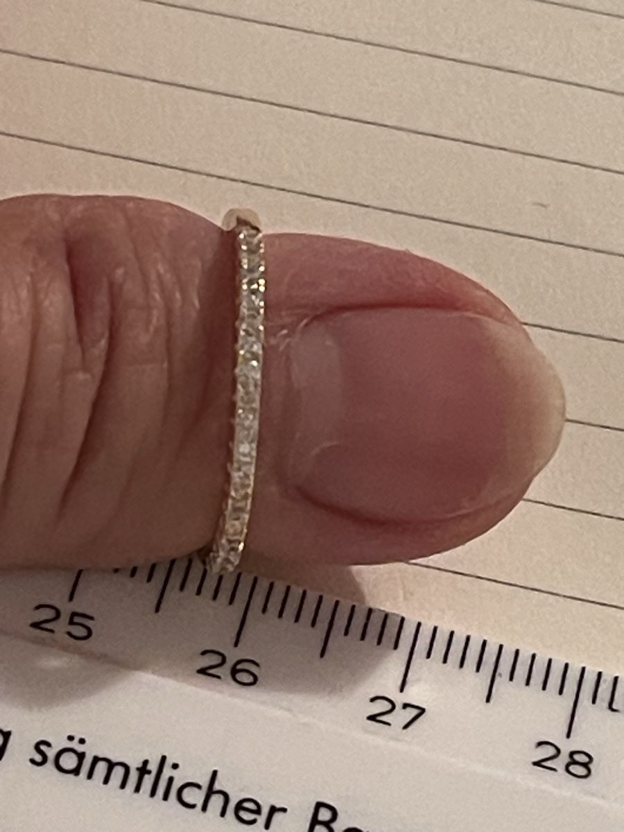 Ringe: Jolie Alliance plaquée or jaune 54 sertie pierres moissanite – Neu (gemäss Beschreibung) aus Kloten von Vermicelles 7