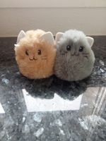 Lot de 2 peluches Chauffrette chat