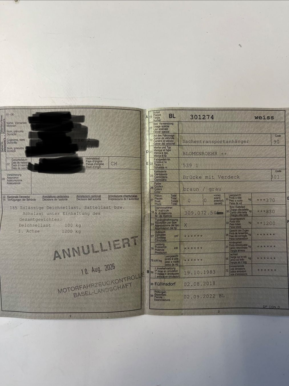 Blomenröhr Rimorchi: Anhänger mit Plane, ohne MFK – Usato da Thürnen venduto da gue_c8yz 5