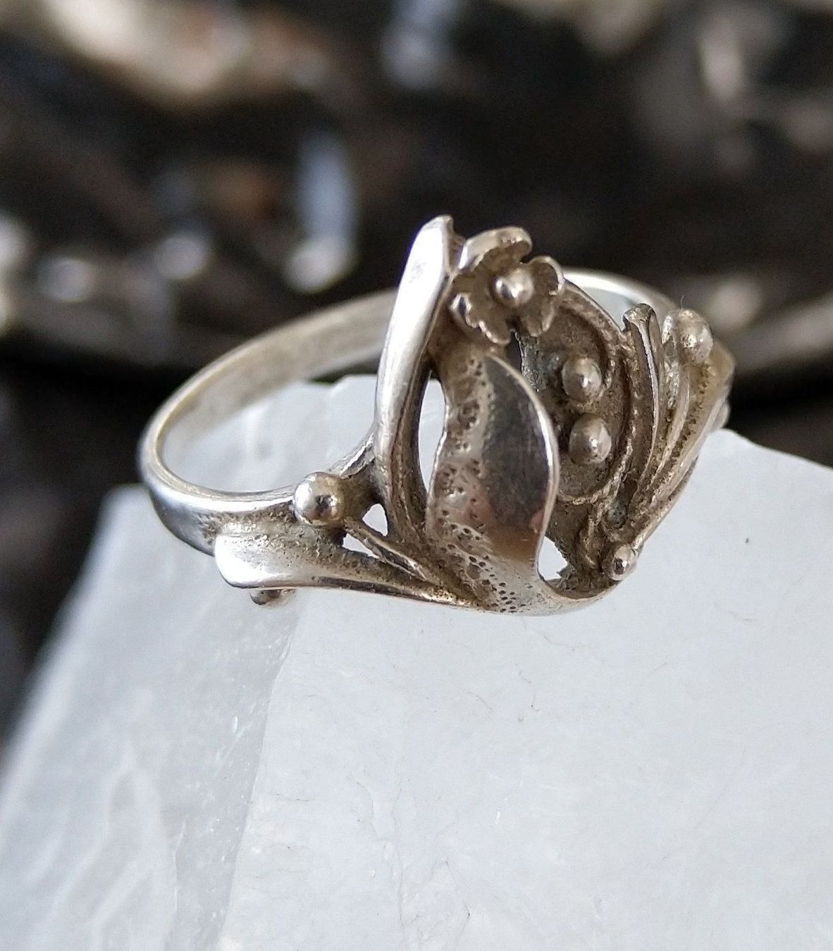 Anelli: FLORALER RING IN 925 SILBER – Usato da Romanshorn venduto da Glitzer-Paradies 2