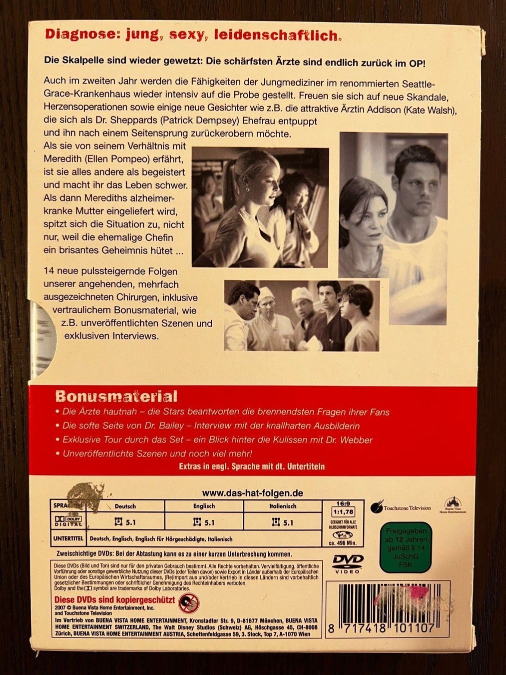 Alle DVDs: Greys Anatomy Satffel 2 Teil 1 – Gebraucht aus Zürich von FilmFreunde 1