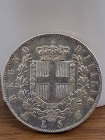 5 Lire Italien 1873 Vittorio Emanuele II. Silbermünze