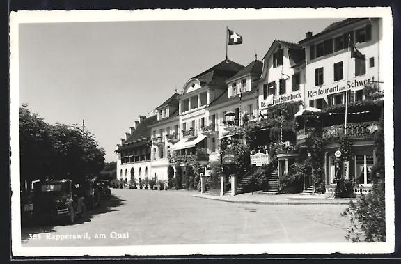 Cartoline postali: Rapperswil, Restaurant Steinbock, Restau – Usato da Berlin venduto da bartko-reher