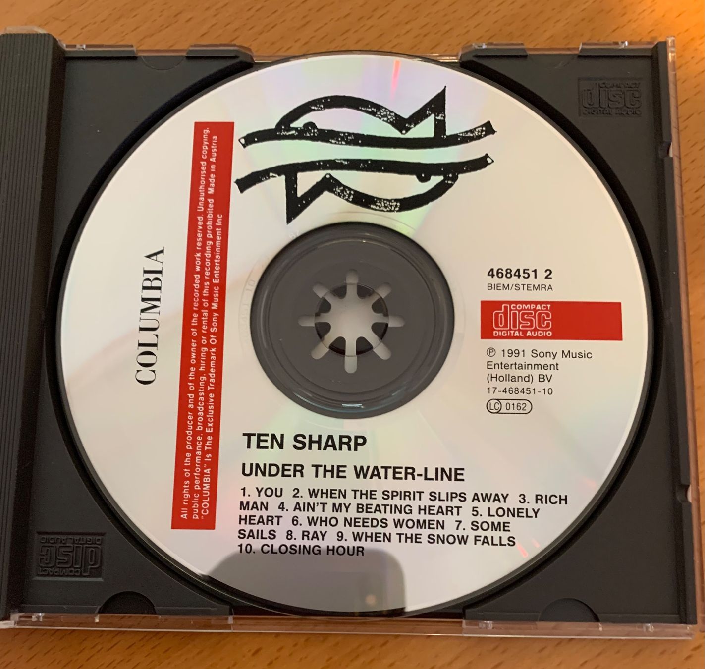 CD: Ten Sharp "Under the water-line" – Usato da Hombrechtikon venduto da Rosi1970 2
