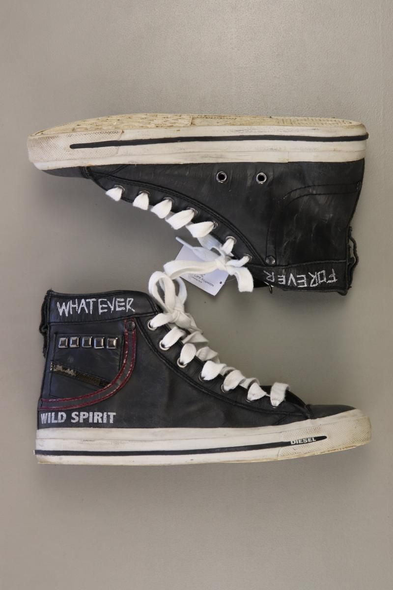 Herrenschuhe: Diesel Sneaker Gr. 40 schwarz aus Leder – Gebraucht aus Neustadt an der Waldnaab von SecondLifeFashion 1