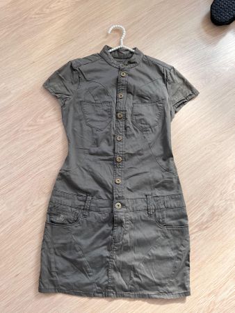 Khaki Jeanskleid von JC Four, Gr. S, neuwertig!