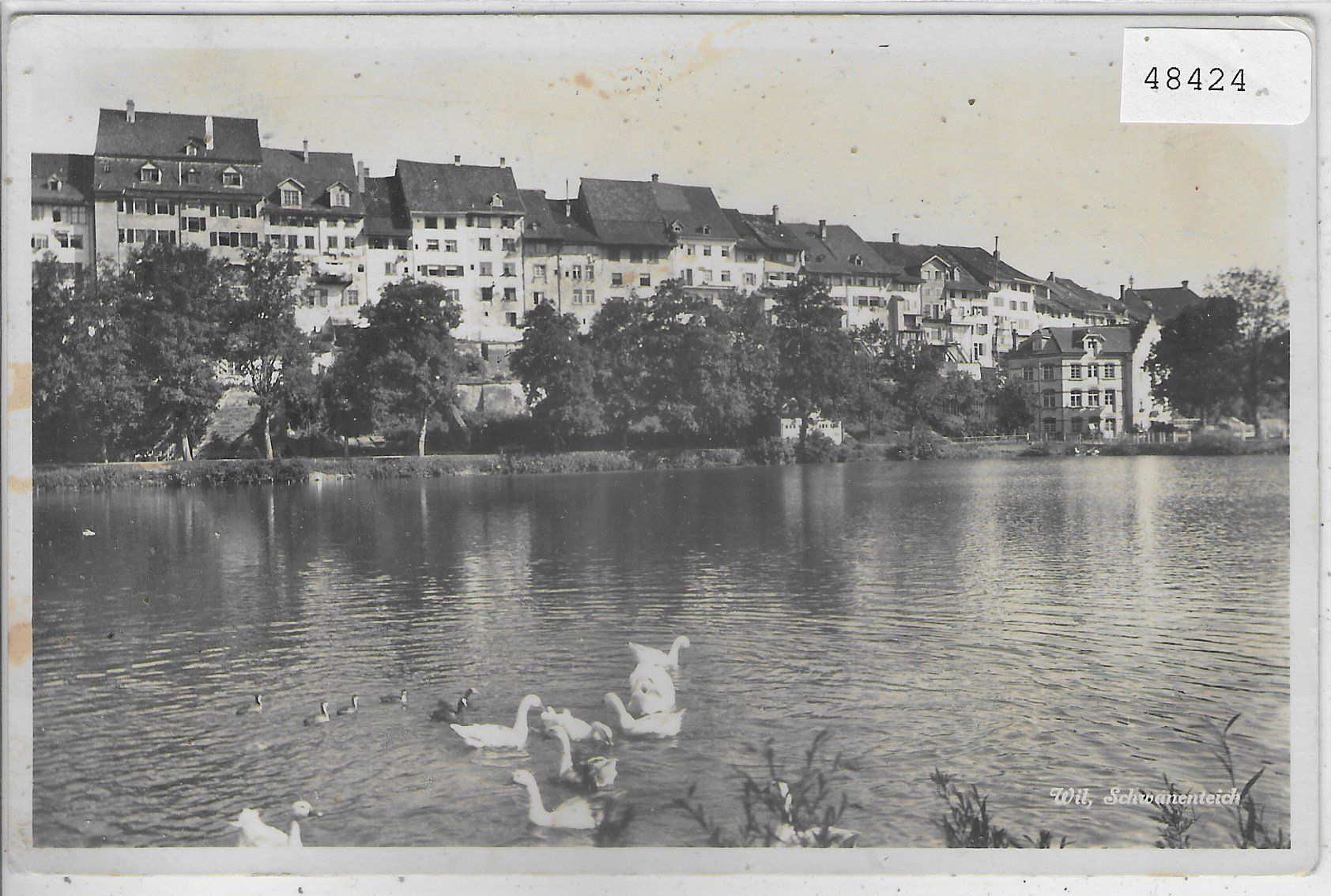 Cartoline postali: Wil SG - Schwanenteich – Usato da Ettingen venduto da Kartenplanet