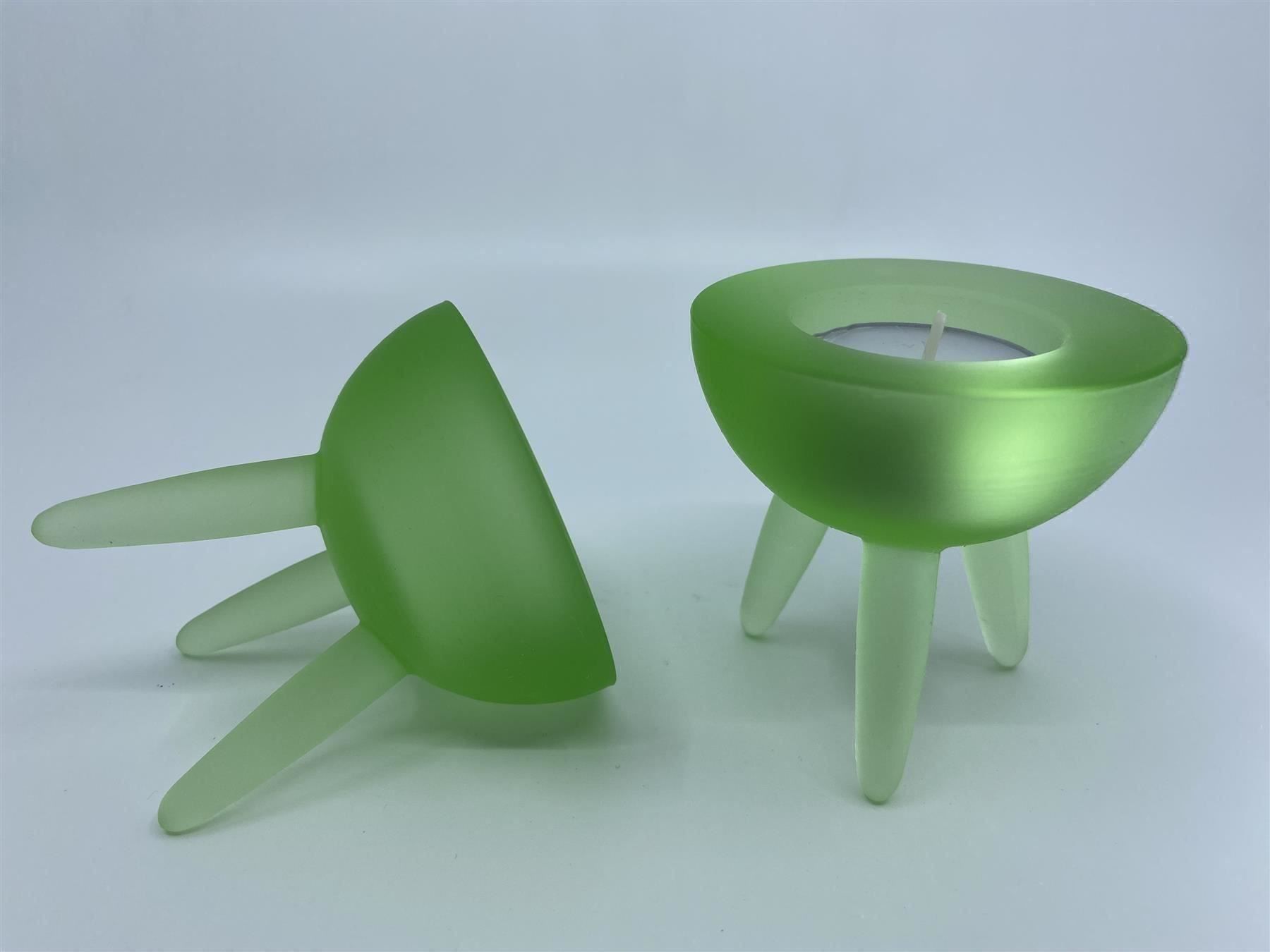 Portacandele: Teelichthalter aus Glas in Grün – Usato da Langwiesen venduto da rtWebshop 5