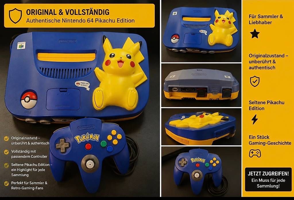 Consoles: Nintendo 64 pikachu Edition  – D'occasion à Embrach par Glumanda1992