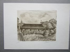 ZÜRICH ORIGINAL RADIERUNG AQUATINT SIGNIERT