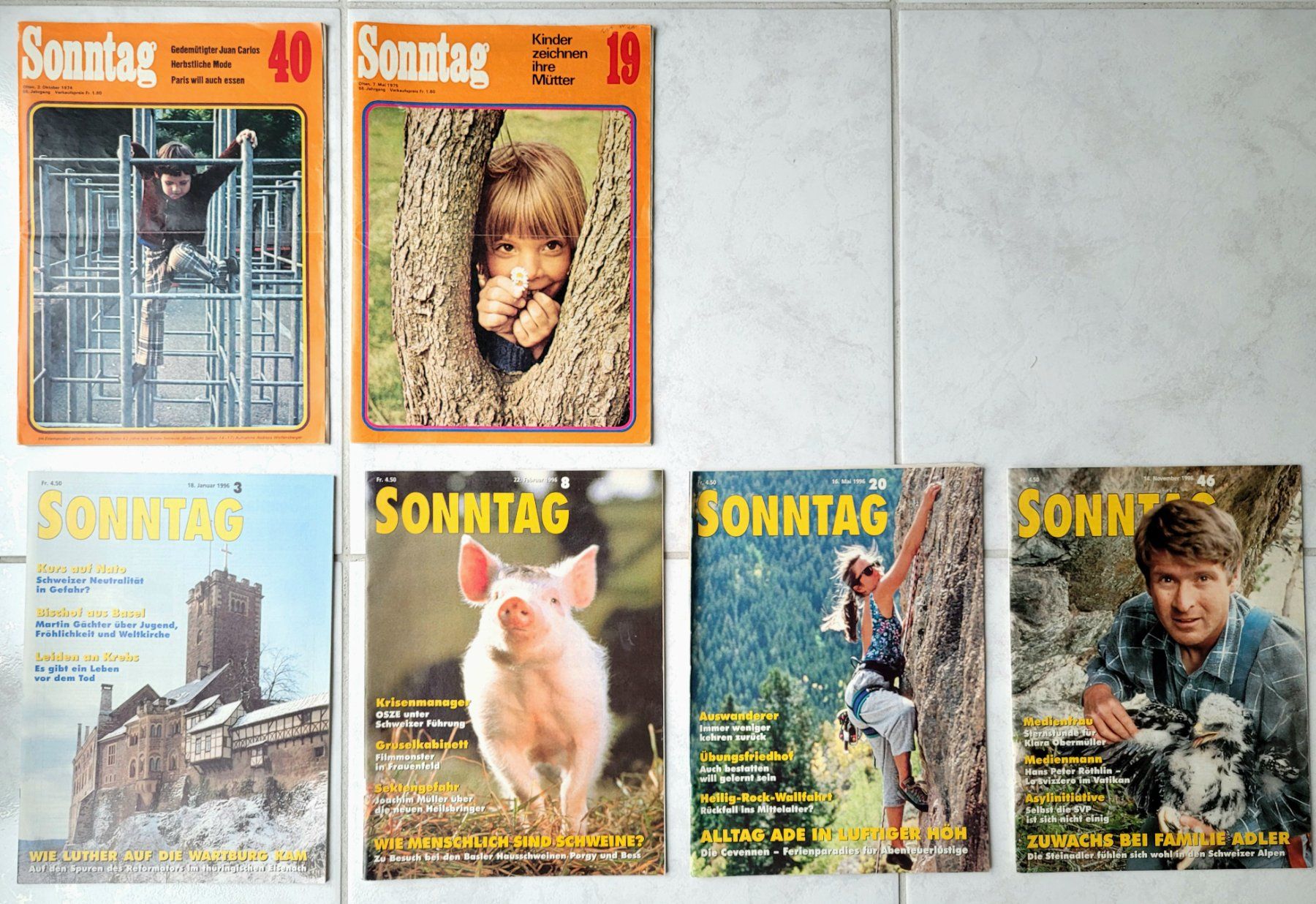 Zeitschriften & Magazine: 6 Vintage Hefte 'Sonntag' – Gebraucht aus Oberuzwil von rtr_wp6m