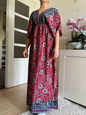Robe longue d'été Peace+Love, taille S, rouge et turquoise