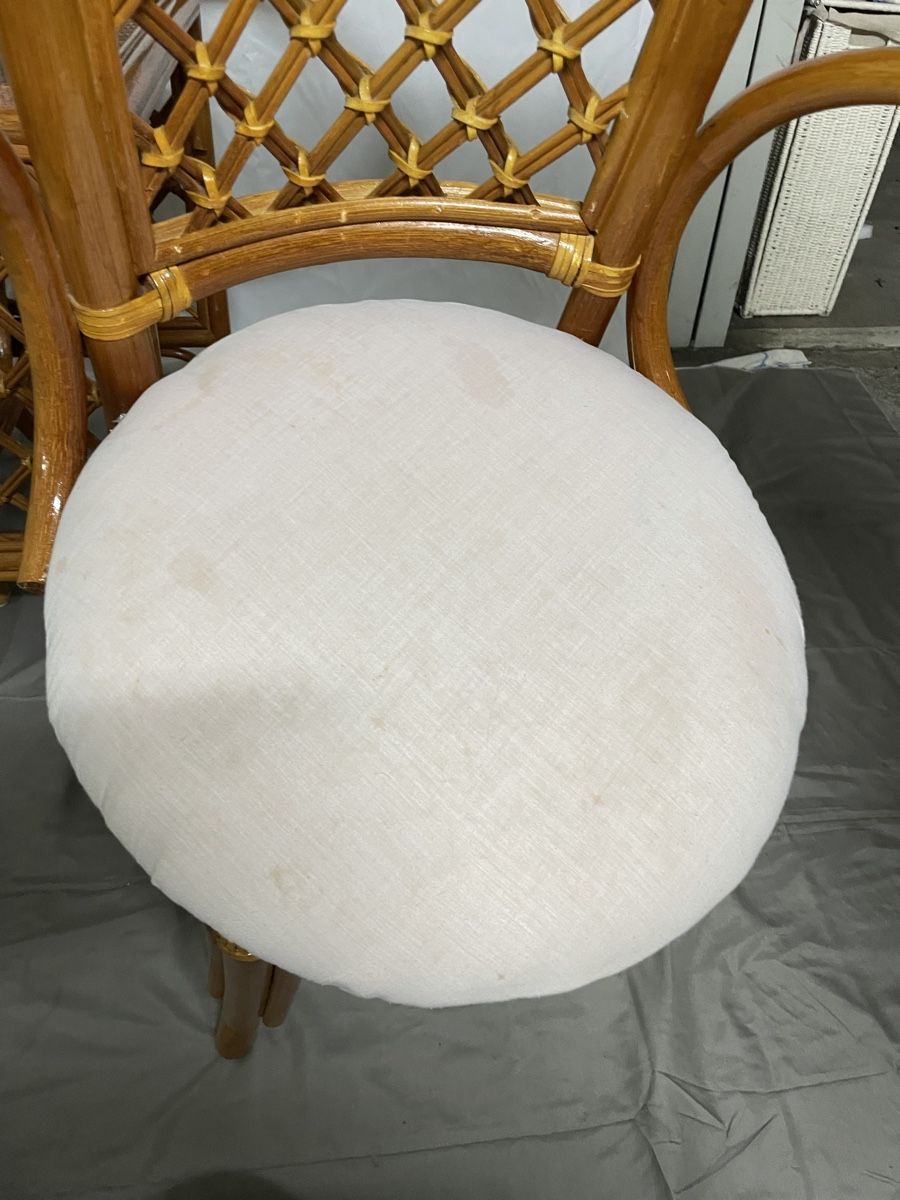 Set di tavolo e panche: Vintage Superbe Ensemble rotin et bambou – Usato da Genève venduto da monica24 3