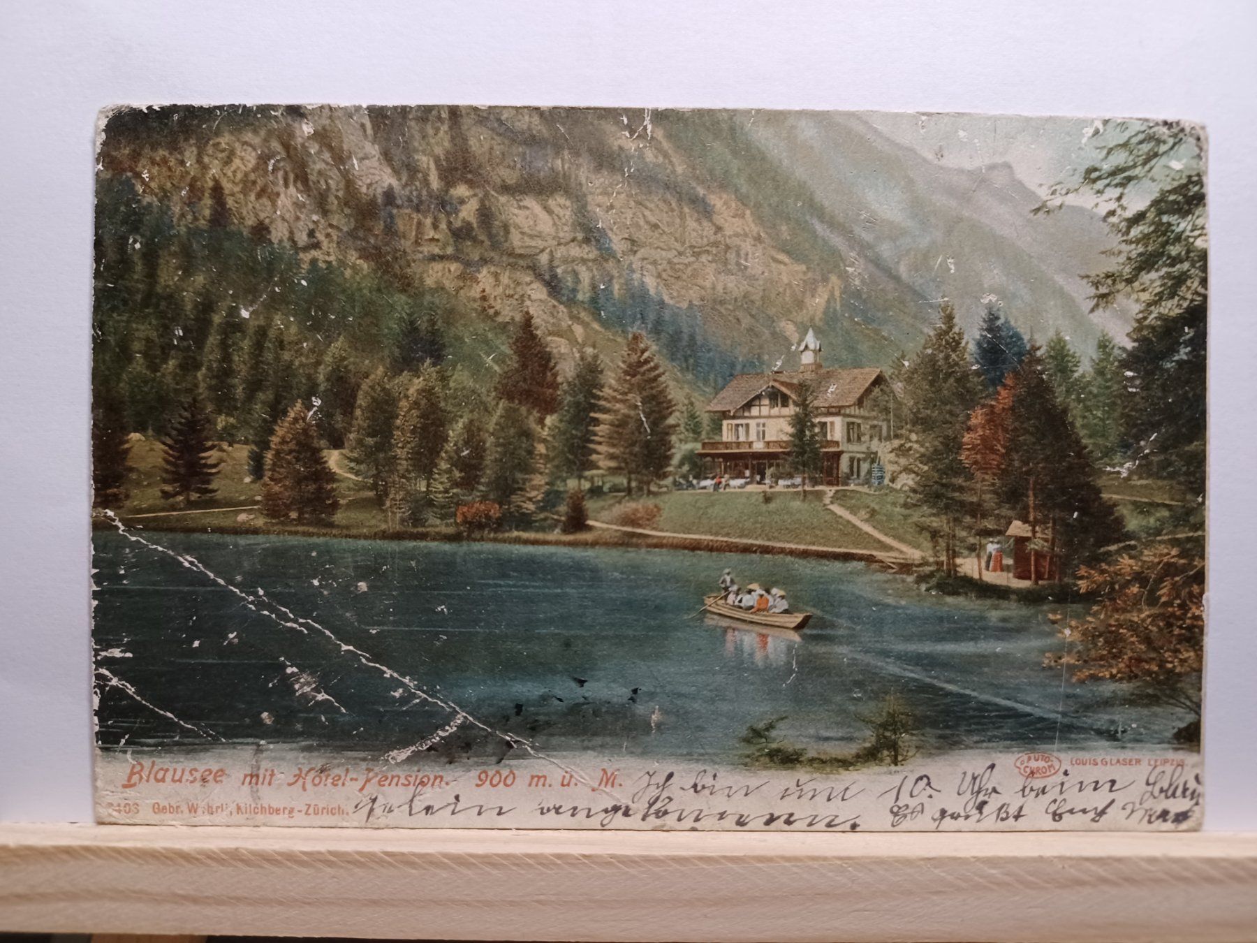 Ansichtskarten: BE, Blausee mit Hotel-Pension, 1904 – Gebraucht aus Aarau Rohr von mgvw