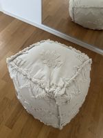 Sitzhocker beige Boho-Style