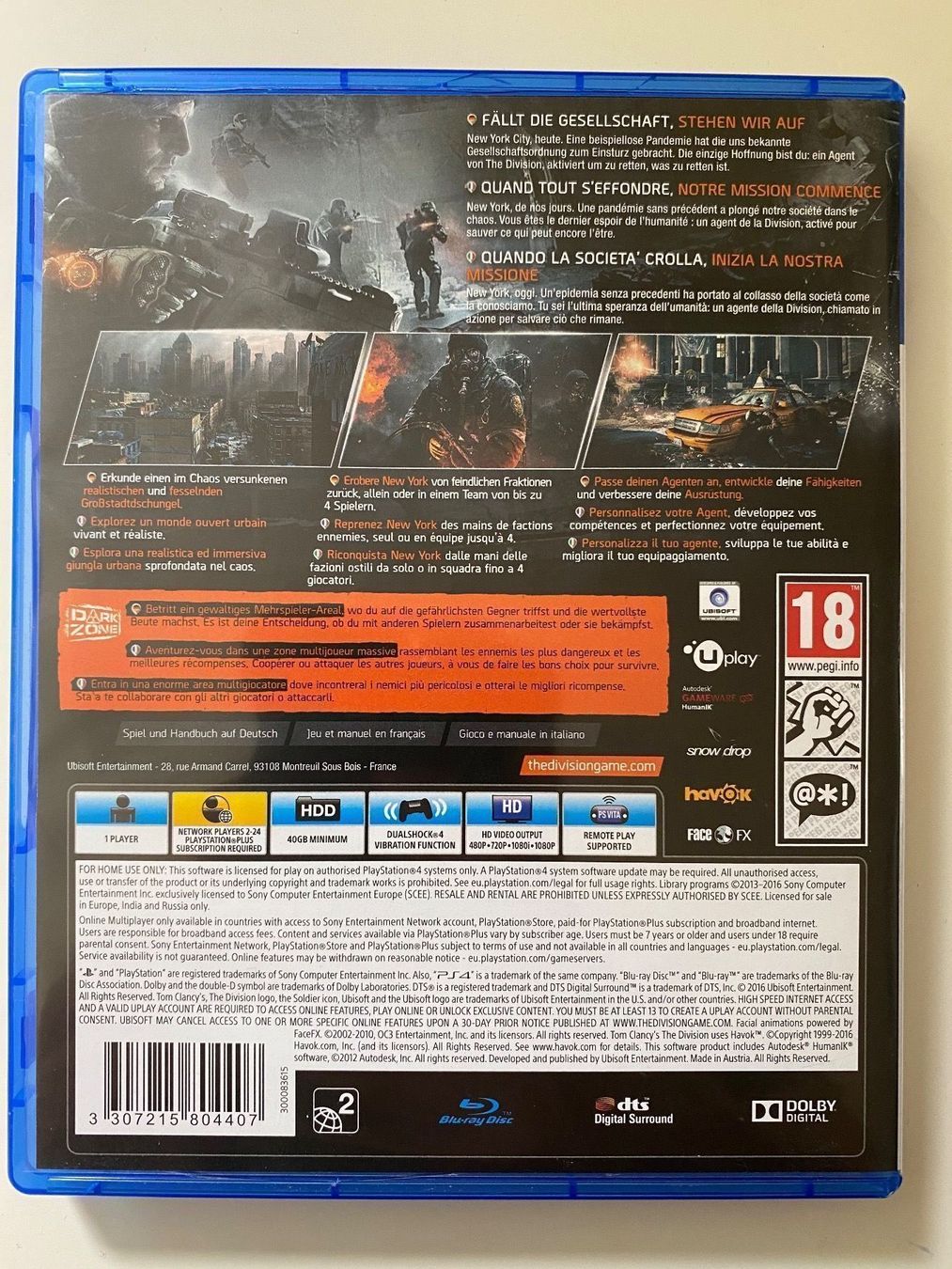 Giochi: The Division für Ps4 – Usato da Ringgenberg BE venduto da Republic_Of_Gamers 1