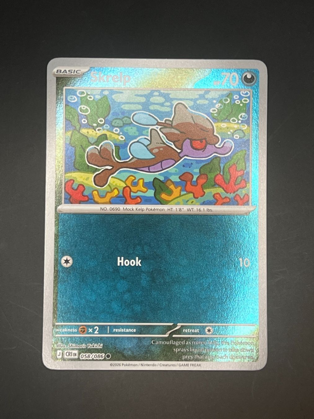 Pokémon Carte collezionabili: Pokemon Skrelp Reverse 058/086 CRI EN 2026 – Usato da Winterthur venduto da WintiCollect