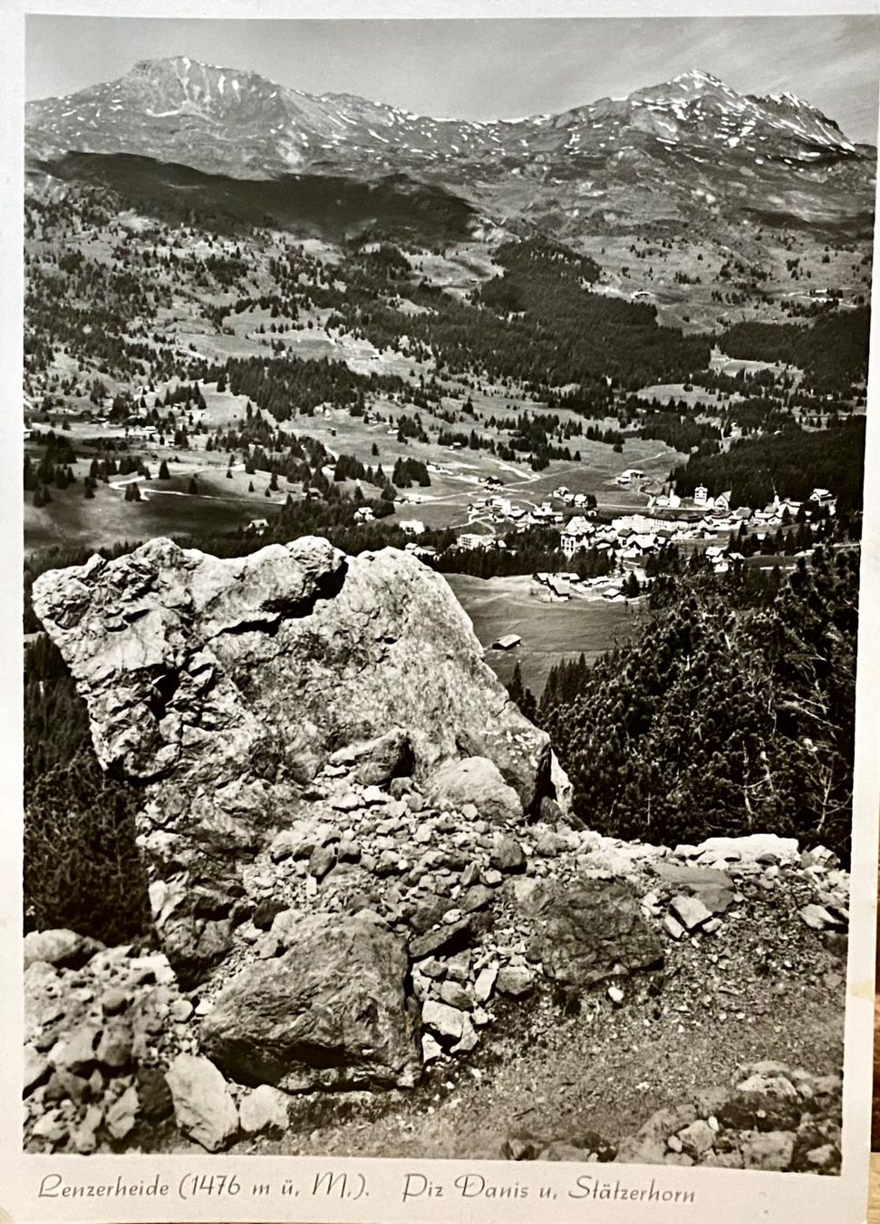 Cartoline postali: 1953 LENZERHEIDE Piz Danis & Stätzerhorn - Grossformat – Usato da Root venduto da ENGLAND-TREASURES 1