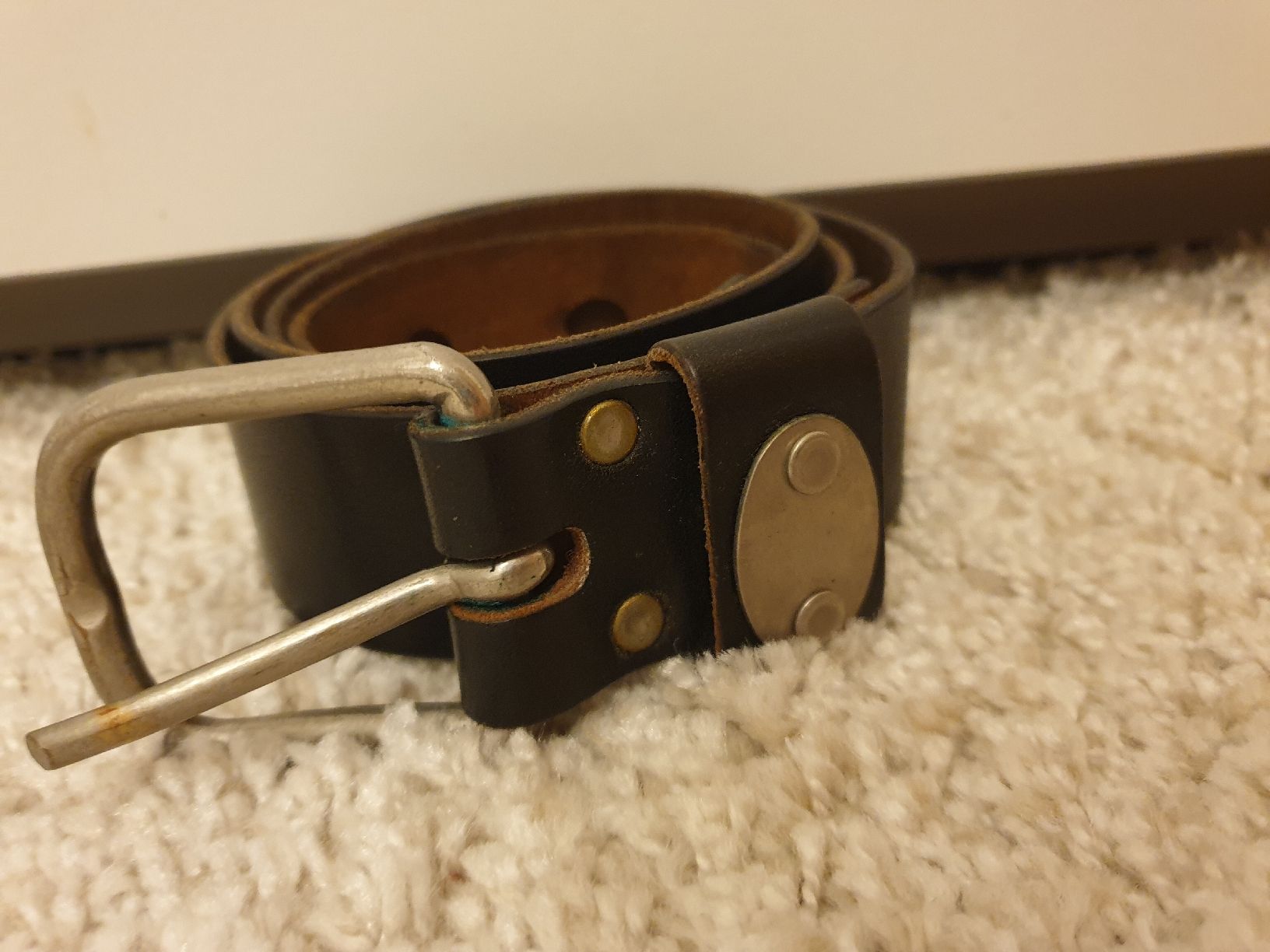 Gürtel: Ceinture cuir 3,5x95cm, marron – Gebraucht aus Neuchâtel von Verenas12