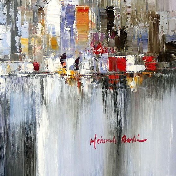 Riproduzioni & Creazioni: Abstrakt New York Skyline im Winter II – Nuovo (secondo la descrizione) da Larnaca venduto da KunstDepot24 4
