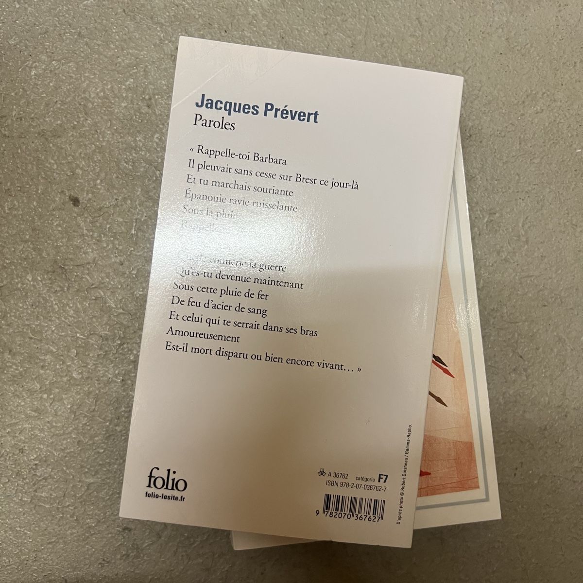Libri: Jacques Prévert, Paroles, édition Folio, comme neuf! – Nuovo (secondo la descrizione) da Gland venduto da ms_ 1