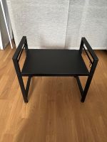 Küchenregal Mikrowellenregal schwarz Metall 