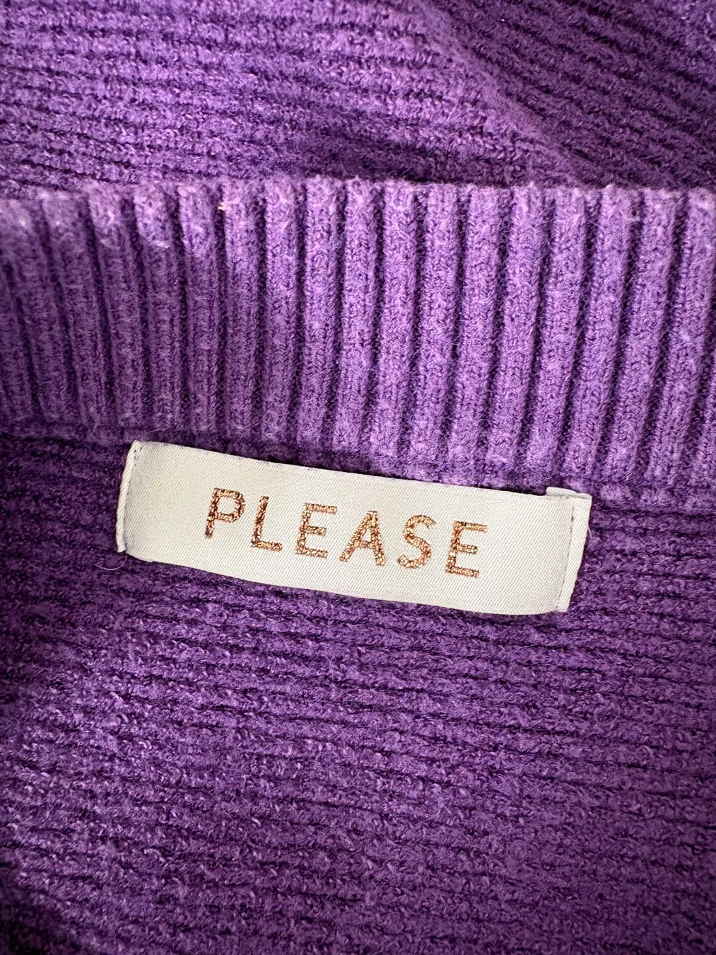 Please Jeans Maglioni & Felpe: Please violetter Pullover onesize Gr. S-L VIskose vokuhila – Usato da Regensdorf venduto da secondchancefashion 5